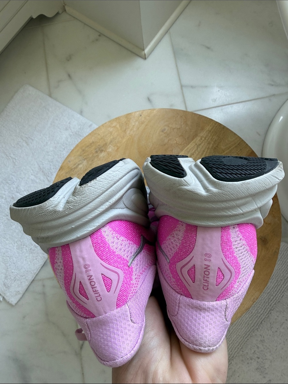 Hoka Light Pink Women's Running Sneakers - Breathable Cushioning - Picture 5 of 6